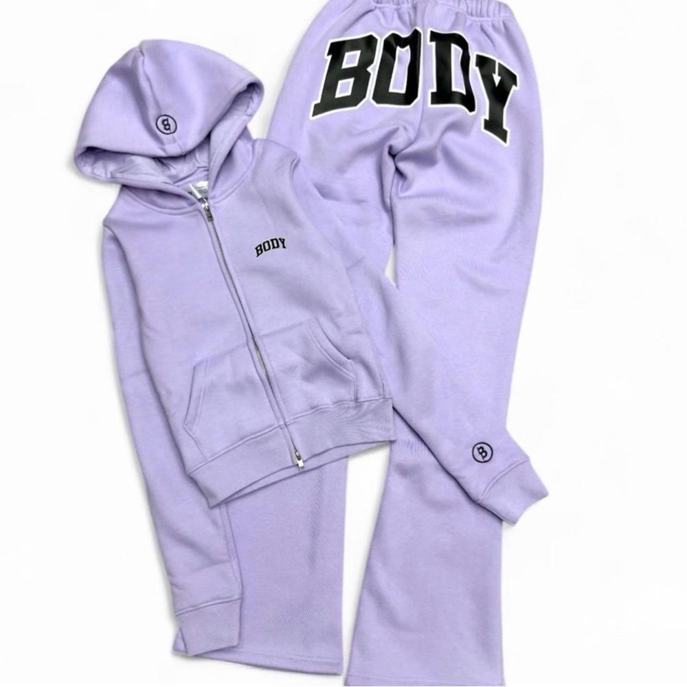 body by raven tracy back-shot set Purple Hoodie and Sweatpants